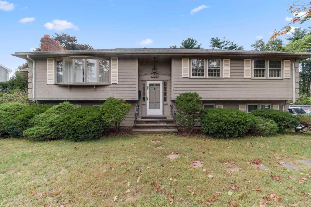 Front Exterior View of 85 Forbes Road in Westwood MA